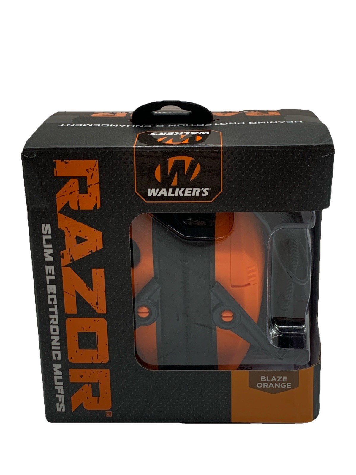 Walker's Game Ear Razor Slim Hearing Electronic Orange Earmuff - GWP-RSEM-BLZ