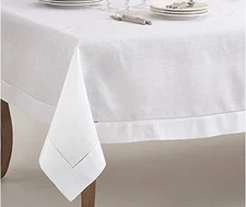 Fennco Tablecloth 72x72 NEW White Style 6300