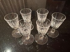 6 Fine Hand Cut Edinburgh Crystal Liqueur / Port Glasses 7.6 cm