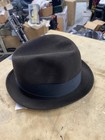 Vintage Disney Black Felt Fedora Hat Herringbone Band Heritage pin 7 Gangster — photo 4