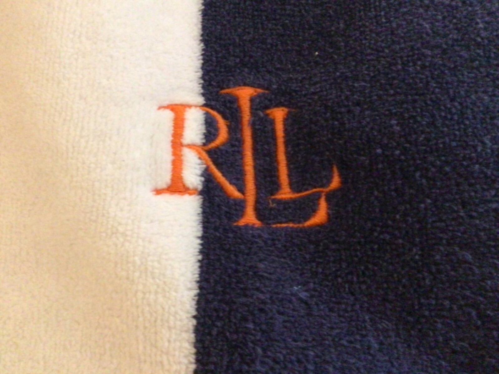 Ralph Lauren Blue White Striped Bath Beach Towel 61 x 31