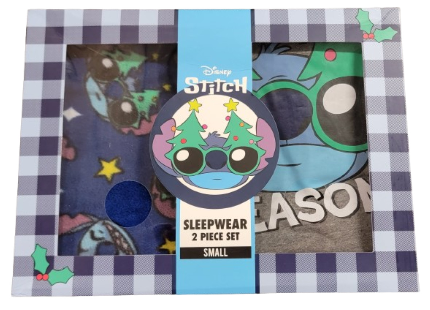 Disney Lilo & Stitch Navidad Conjunto en Caja Pijama Ropa de Dormir Salón Camisa y Pantalones!