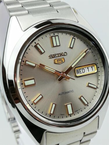 Seiko 5 automático plata gris esfera acero reloj para hombre SNXS75K1 - Imagen 3 de 7