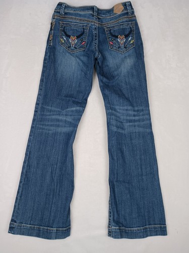 Tin Haul Ella Western Bootcut Jeans 29R (30x31) Embroidered Steer Head - Picture 7 of 9