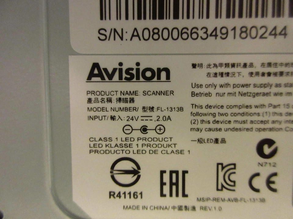 AVISION AD240 Duplex USB 40 PPM 300DPI Document Scanner INCL PSU - ORIGINAL BOX - Bild 4 von 4