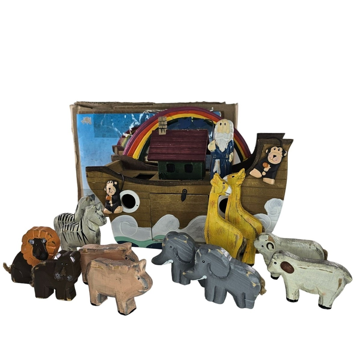 Pig Pair Wooden Animal Pig Pair Wooden Animal