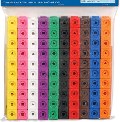 Resources MathLink Cubes - Set of 100 Cubes, Ages 5+ Kindergarten