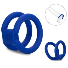 Admiral Dual Support Silicone Cock Cage Penis Ball Ring Male Performance Enhance