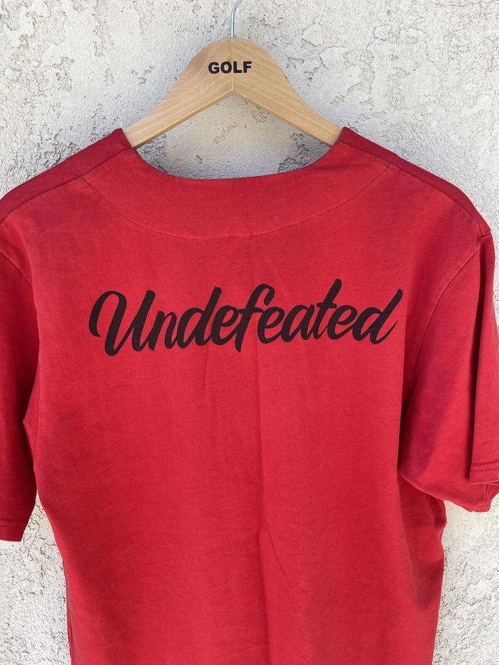 Бейсбольная футболка Undefeated UNDFT красная и черная эксклюзивная красная размер M мужская РЕДКАЯ - Изображение 3 из 4