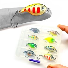 8x Mini Wobbler Forellen mit Einzelhaken | Cr...