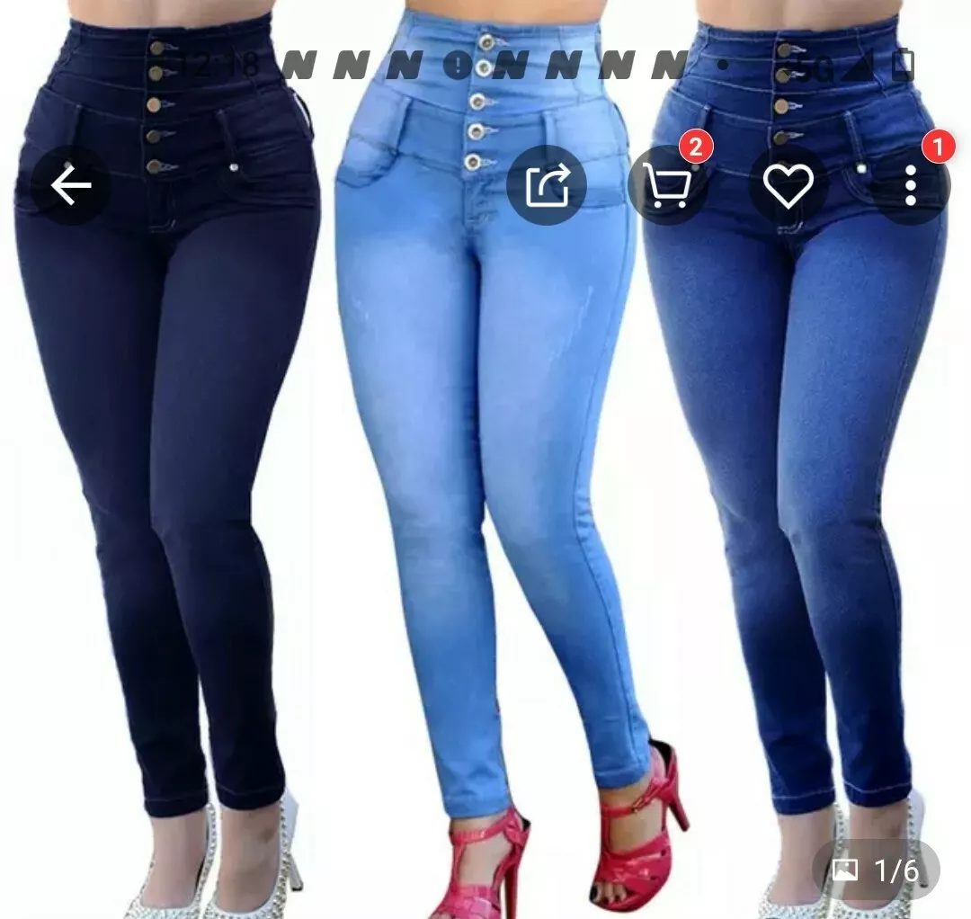 Pantalones de mujer cintura alta nuevos jeans elastisado Size 15