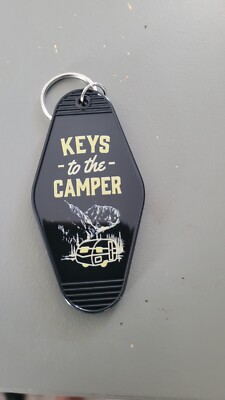  Keys To The Camper RV Camping Black Vintage Style Motel Key