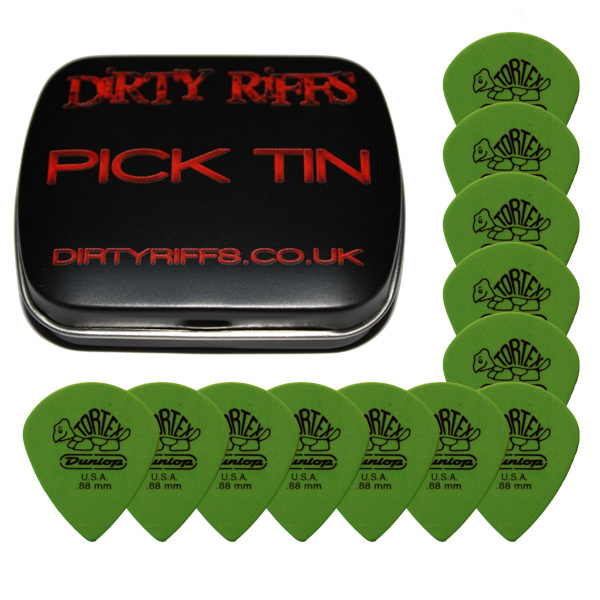 12 x Dunlop Tortex Jazz III 3 XL Guitar Picks / Plectrums 0.88mm In A Pick Tin
