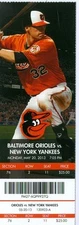 2013 Orioles vs Yankees Ticket: Travis Hafner, Robinson Cano &  Lyle Overbay HR