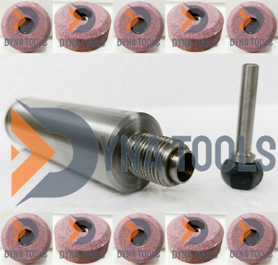 10x B & D VALVE SEAT GRINDER STONES, HOLDER & DRIVER KIT 9/16'' THREAD GRIT 100