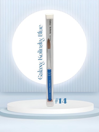Galaxy 100% real Kolinsky Acrylic Nail Brush Round size 8 10 12 14 16 18 20 22 - Picture 9 of 18