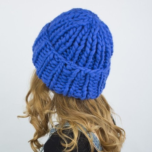 Chunky Knit Beanie, Hand Knitted Winter Hat, Womens Merino wool Hat - Picture 7 of 18