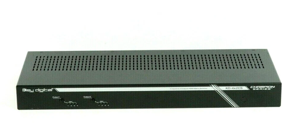 Key Digital KD-4x2CS 4x2 HDMI Matrix Switcher/ Switch h414 - Image 3 of 4