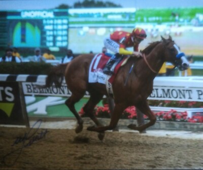 Justify signed photograph BELMONT Stakes Mike Smith autograph LASTONE