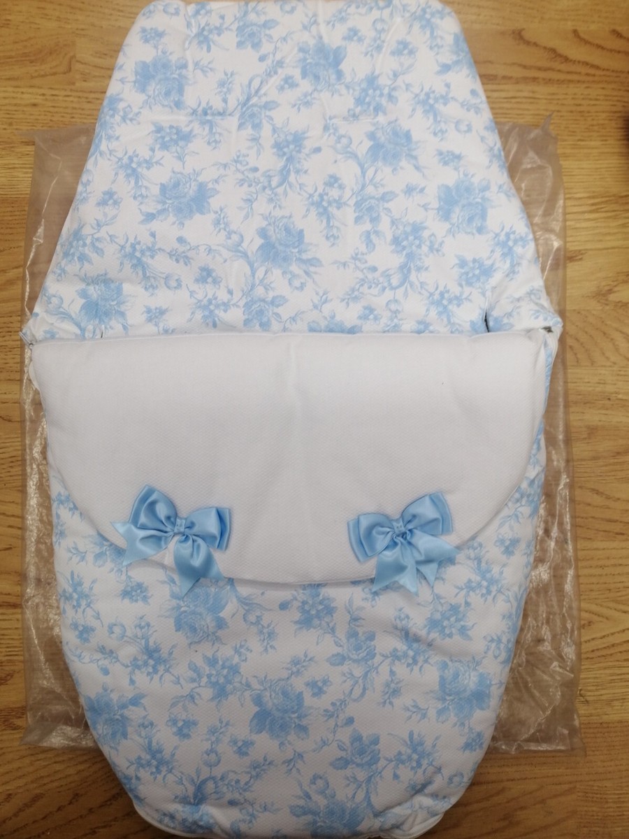 Spanish Pram Blue Pram Liner Spanish Style Babys Blue White