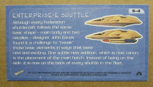 Lot *STAR TREK Cards *TOS & TNG SHUTTLECRAFT NCC 1701 / 7 Galileo II *NCC 1701-E - Bild 3 von 5
