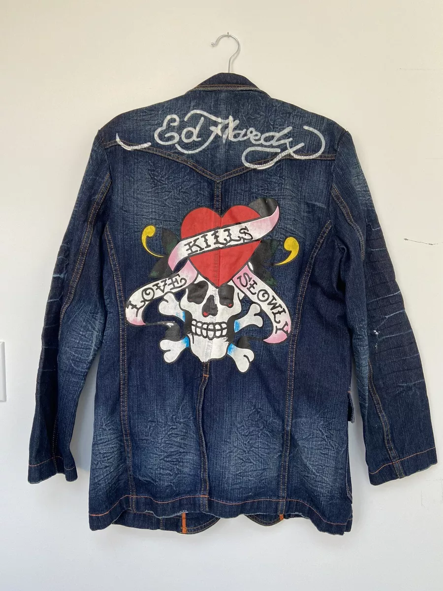 RARE ED HARDY Denim Pantsuit/ed Hardy Denim/ed Hardy/vintage Denim  Streetwear/vintage Denim/pantsuits/denim Pantsuits/near Mint Condition -  Etsy