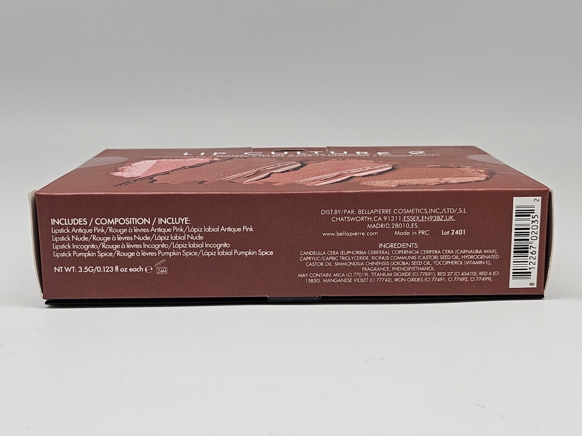 4PK BELLAPIERRE Lip Culture 2 Matte Lipstick Antique Pink Nude