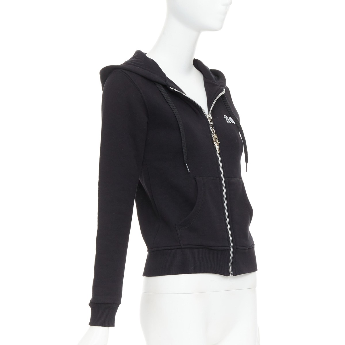A&G Rock n Roll Couture Amal Guessou black 925 silver dagger crop
