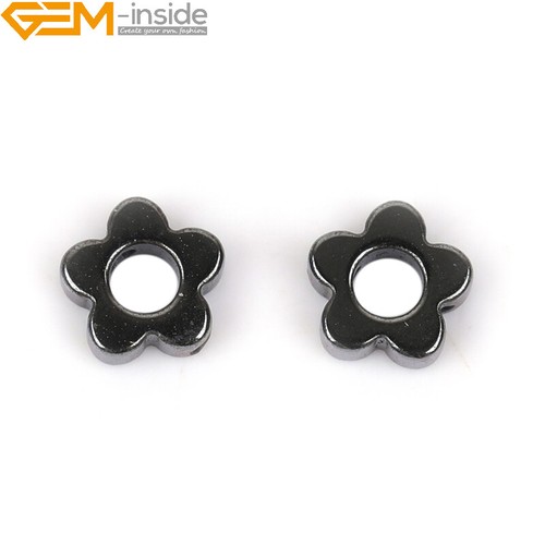 Cuentas de hematita negras naturales fabricación de joyas poder energía chakra 15" moneda cruz - Imagen 11 de 360