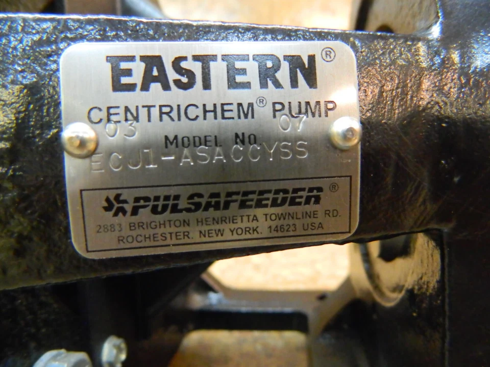 EASTERN CENTRICHEM PUMP ECJ1-ASACCYSS STAINLESS Centrifugal Pump 3/4 HP 3 PH - Image 2 of 4