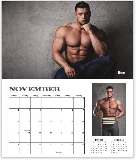 2024 HOT GUYS WALL CALENDAR white elephant gift sexy men firemen police stud | eBay