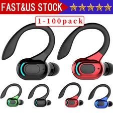 Bluetooth 5.1 Headset Wireless Earbuds Earphones Stereo Headphones Ear Hook Lot