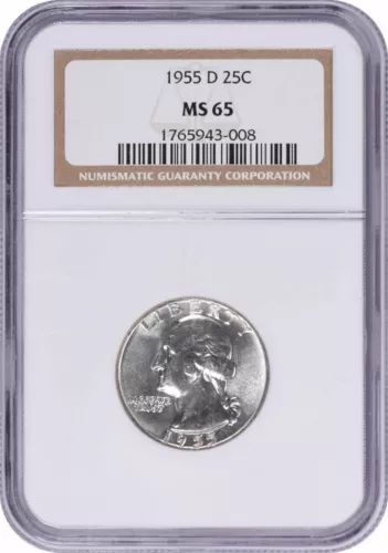 1955-D Washington Silver Quarter MS65 NGC