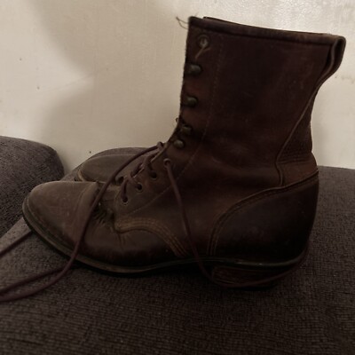 Durango Mens 9 D Brown Leather Lace Up Logger Work Boots SW535