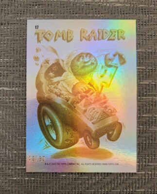 2020 TOPPS GPK Tomb Raider #17 ゴールドフォイル 2022 Garbage Pail Kids Krashers 3 Tomb Raider #17 Gold Foil 40/50