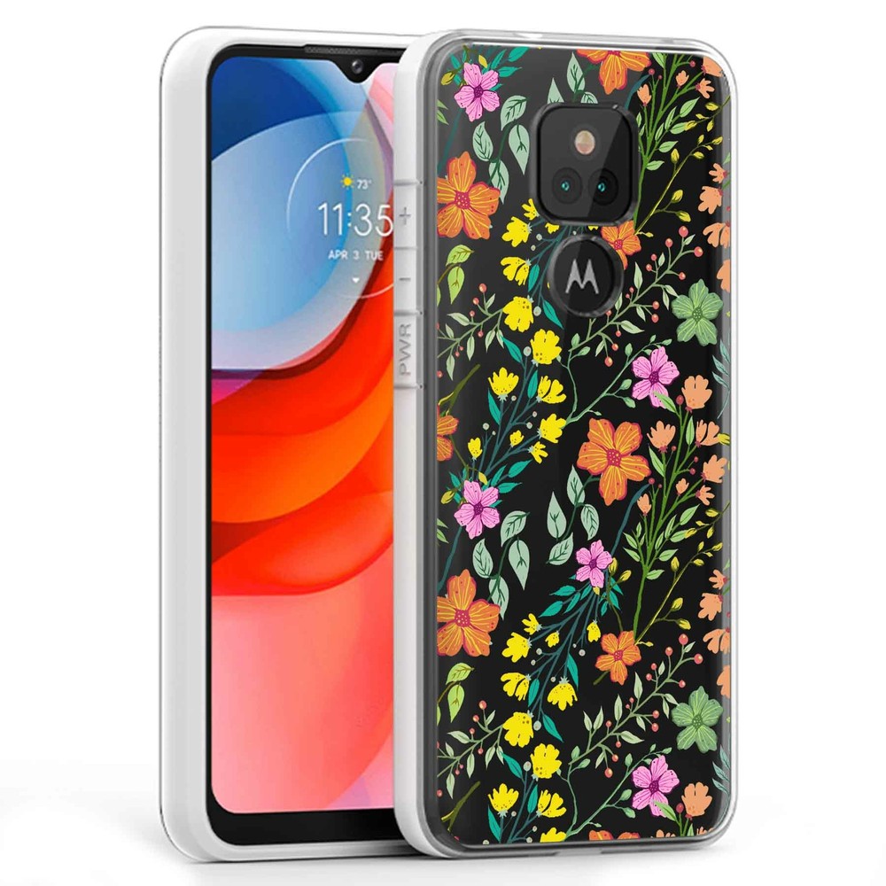 Phone Case Cover for Motorola Moto G Play 2021,Flower 20 Print, USA