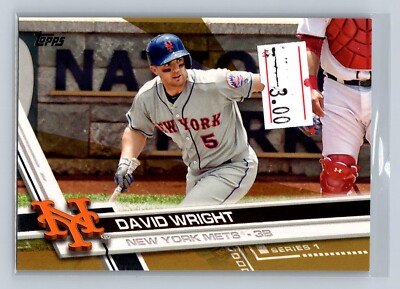 DAVID WRIGHT 2017 TOPPS #19 GOLD SP 1203/2017 NEW YORK METS