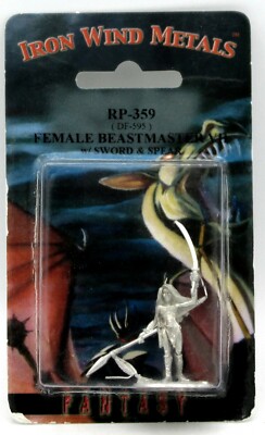 Ral Partha RP-359 Female Beastmaster VII with Sword & Spear (Danae) Warrior Hero