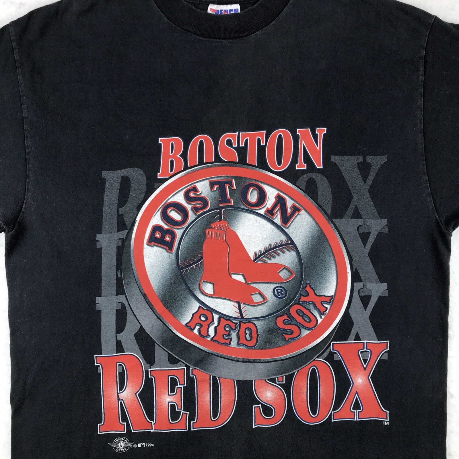 Vintage Baseball - Boston Red Sox (White Boston Wordmark) - Boston Red Sox  - Long Sleeve T-Shirt