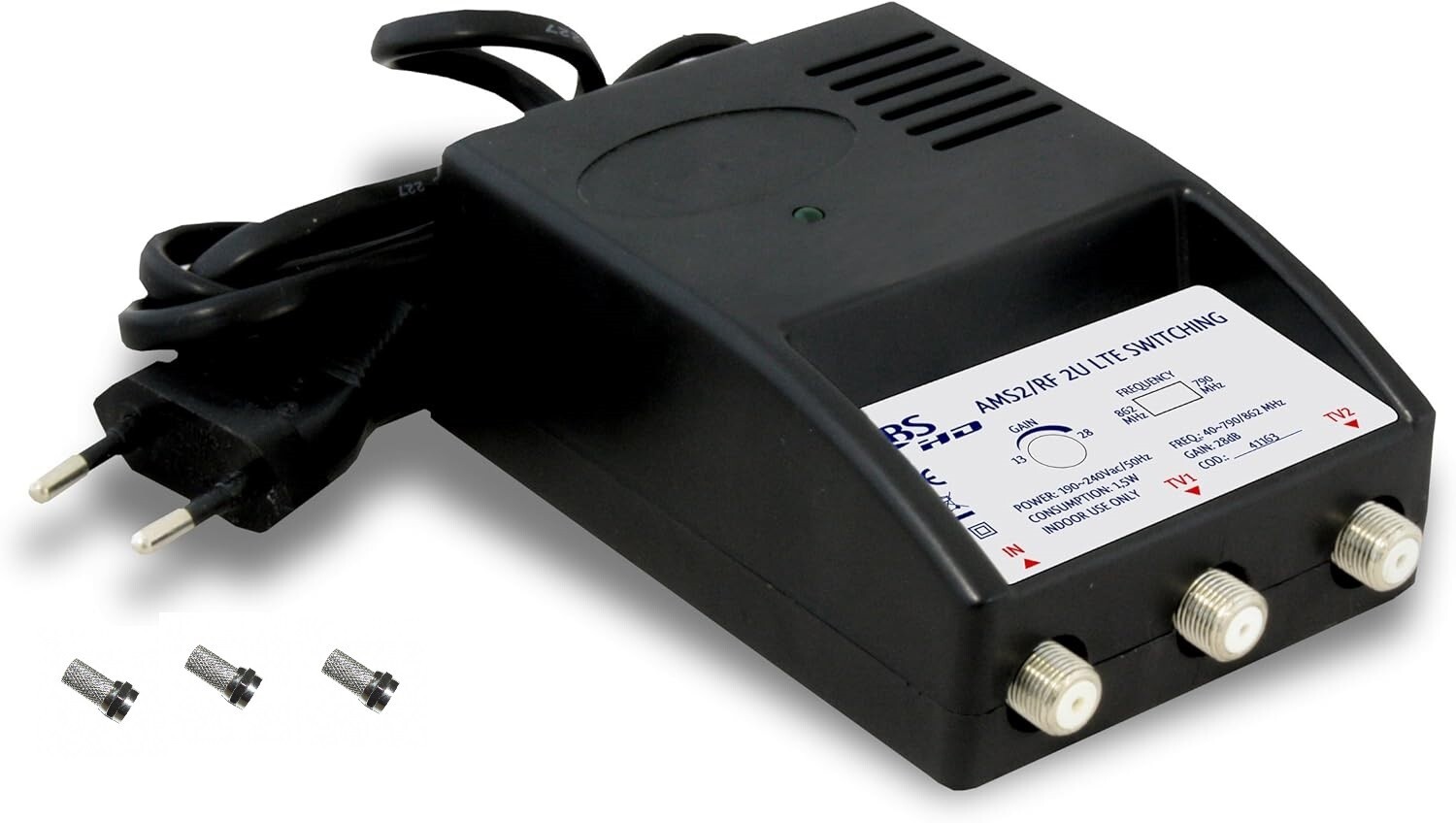 Amplificatore Segnale TV da Interno AMS2/RF 5G LTE 2 Uscite