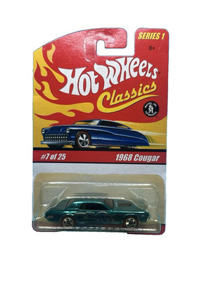 Hot Wheels Classics Series 1 #7/25 1968 Mercury Cougar Aqua Teal PACKAGE TINT
