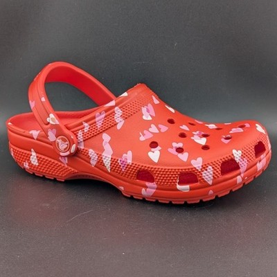 Crocs m6/w8 Cherry Rouge Cerise Valentine Day Clog Red Pink Heart 2096826ZR3 NWT