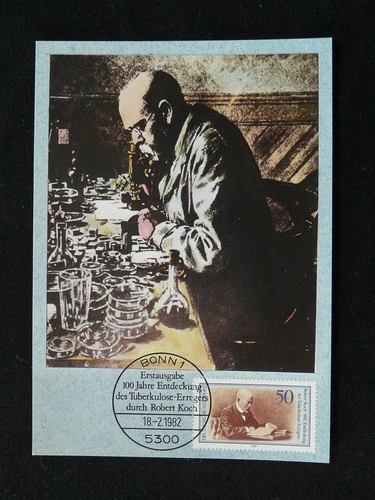 medicine Robert Koch maximum card Germany ed. Maxiphil 1982