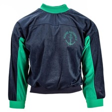 Authentic Française Armée Pull Survêtement Col Montant Léger Sport Coton Vert