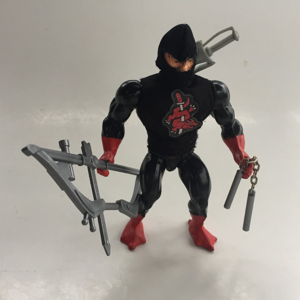 An original 1987 Ninjor figure weapon accessory — a legitimately rare MOTU piece that most 80s kids never got their hands on.