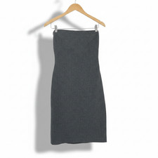 Laundry By Shelli Segal Strapless Knee Length Grey Classic Sheath Dress Small