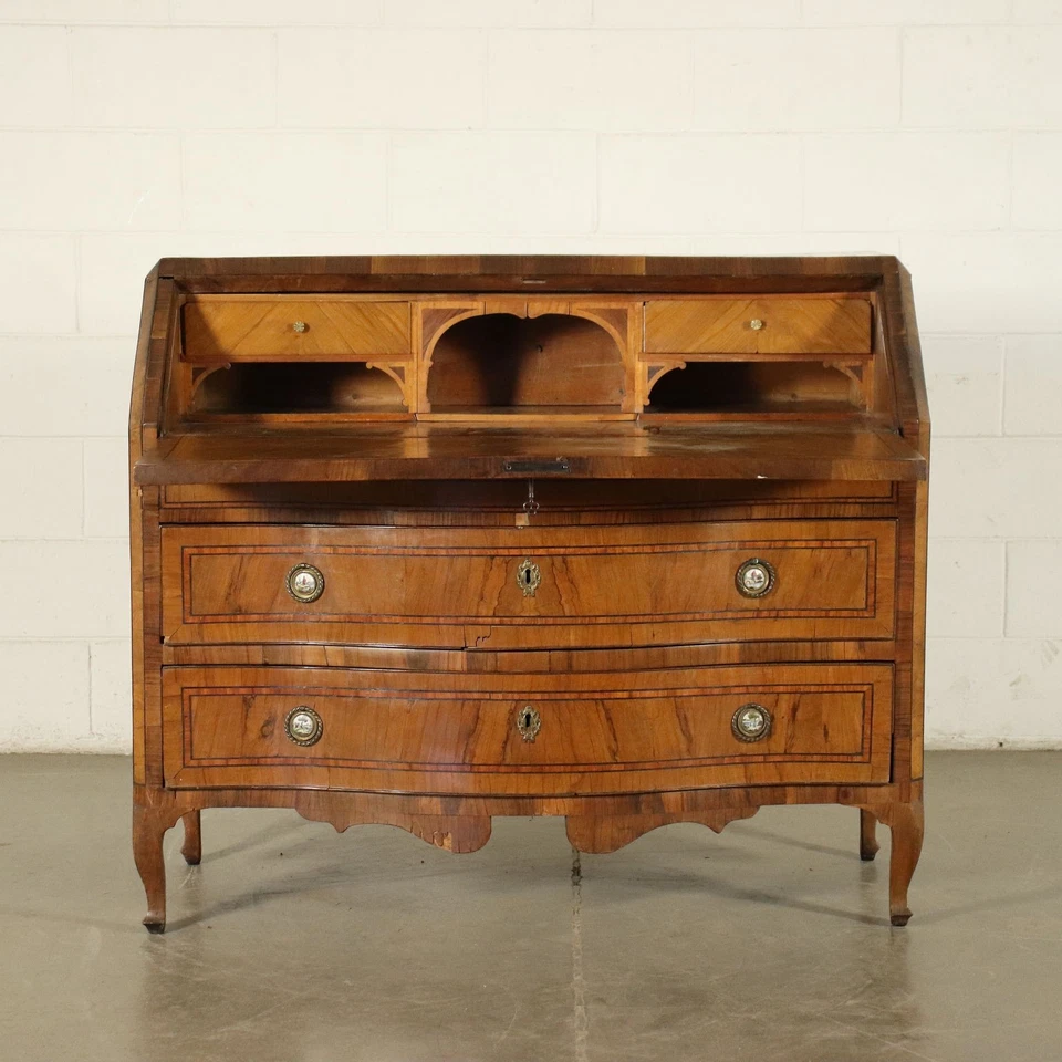 Barocchetto Toscano Hoja Caída Secretaire Italia Siglo XVIII Foto 3 de 4