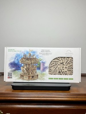 UGEARS Wooden 3D Puzzle Mechanical Model Kit - CAROUSEL - New Sealed