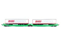 Trix H0 Doppel-Taschenwagen Sdggmrss Spedition Mars Cfl 24473 Neu Ovp