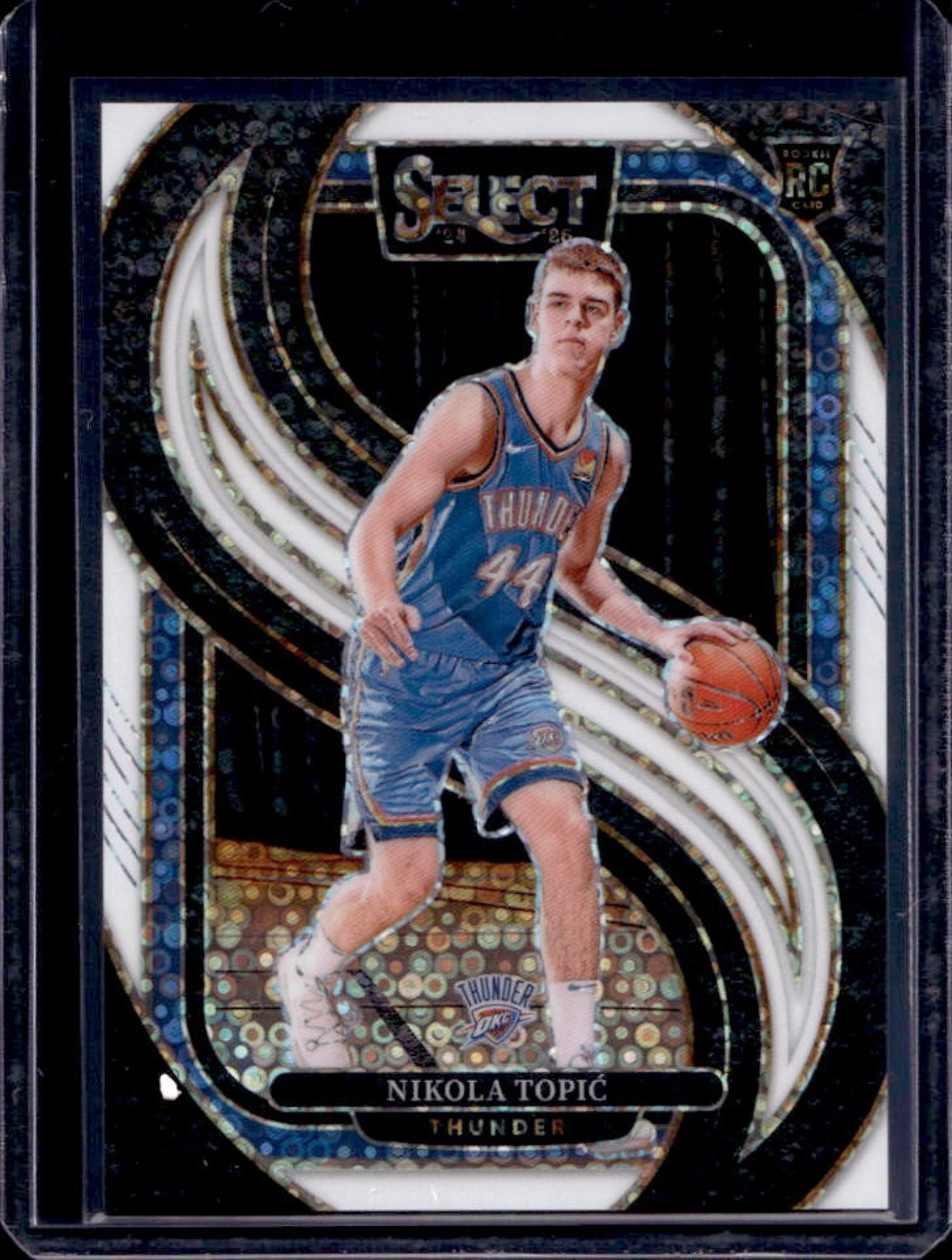 2024-25 Select Nikola Topic Premier RC White Disco Prizm #27/75 Thunder